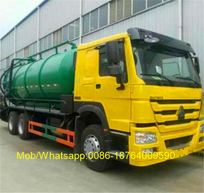 SINOTRUK Howo 6x4 18CBM κενό αναρρόφησης φορτηγό βυτιοφόρων λυμάτων υπονόμων καθαρίζοντας