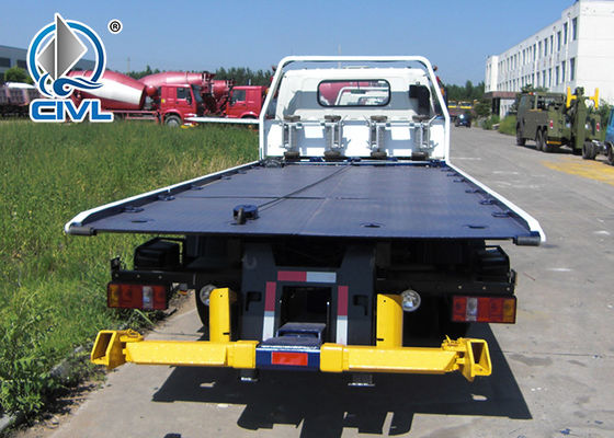 5 επίπεδης βάσης φορτηγό ρυμούλκησης τόνου στο άσπρο Howo εμποδίων βαρέων καθηκόντων ρυμούλκησης οδικό όχημα διάσωσης μεταφορέων Wrecker φορτηγών επίπεδης βάσης