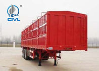 Κόκκινη σειρά ημιρυμουλκούμενων οχημάτων φορτηγών ρυμουλκών φορτίου ημι 13m ημιρυμουλκούμενο όχημα φορτίου τριών αξόνων