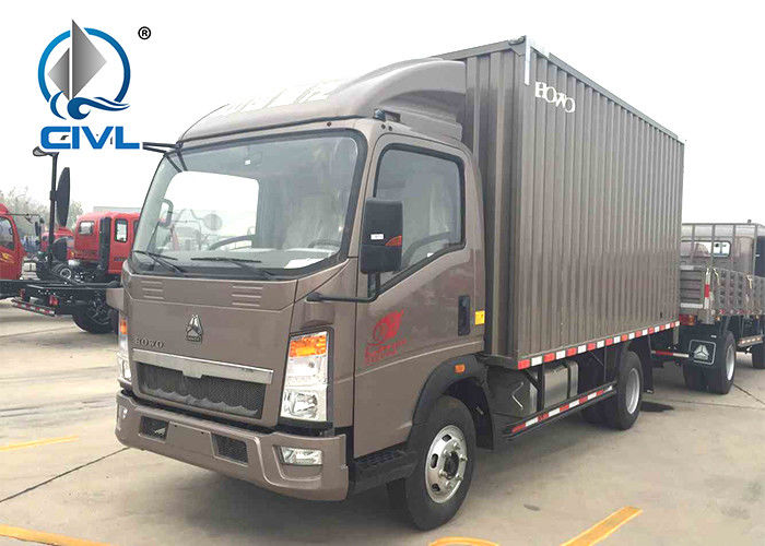 Ελαφρύ φορτηγό φορτίου καθήκοντος HOWO 5 τόνου Van Truck ρόδα Commercial μεγάλης απόστασης Cargo Van Truck 4x2 Drive