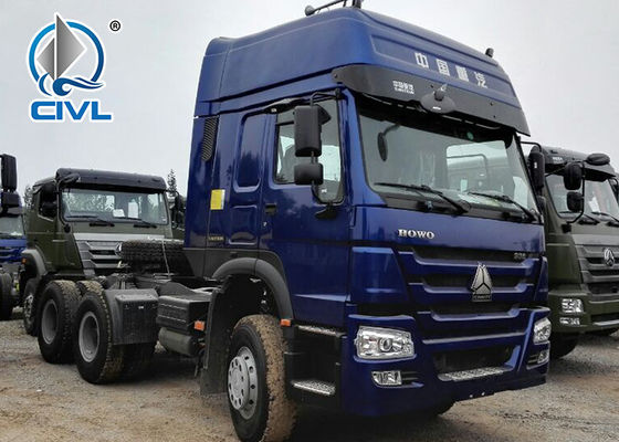 336HP βαρέων καθηκόντων πρωταρχικό - φορτηγό μετακινούμενων υψηλό - μπλε χρώμα Sinotruk 6x4 φορτηγών ποιοτικών τρακτέρ